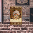 Bathing Cat Metal Plate Tin Sign Plaque Poster for Bar Club Cafe Home (B) Newly