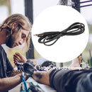 Ultra Light 90 Degree Right Angled Tattoo RCA Clip Cord w/1.8m Cable(Black)