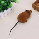 Wireless Electric RC Flocking Rat Toys Pet Cat Remote Control Mouse (Brown)