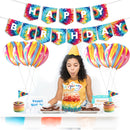 Birthday Party Decorations Set 31pcs Tie Dye Happy Birthday Supplies Banner