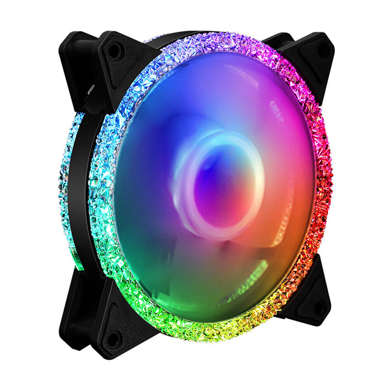 120mm Fan Colorful Computer Case Fans Cooling Cooler Radiator 11 Blades Newly