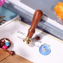 25mm Round Brass Fire Lacquer Copper Animal Pattern Wax Stamp Seal with Handle