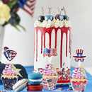 Flag Patriotic Sign Cake Decoration Independence Day Cake Topper 4th of July