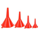 4PCS Plastic Red Different Size Funnel Set Kitchen Oil Garden Clean Fuel to D6I9