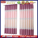 Geometry Semi Blackout Curtains Home Windows Tulle Sheer Drape (Purple Red