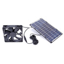 10W 12V Solar Exhaust Fan Air Extractor Portable Ventilator for Pet House