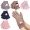 Winter Cartoon Mink Children's Warm Gloves Knitted Gloves Half-finger Gloves