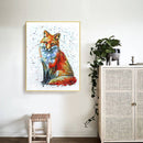 DIY 5D Diamond Painting Full Round Mosaic Fox Handmade Picture Art Home Decor