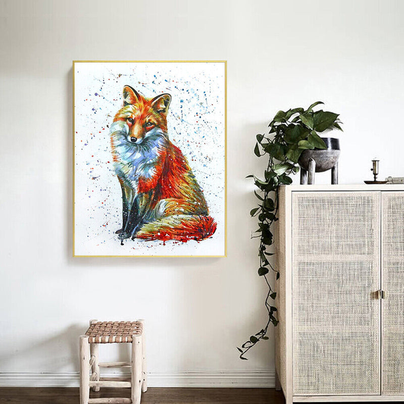 DIY 5D Diamond Painting Full Round Mosaic Fox Handmade Picture Art Home Decor