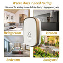 Outdoor 300M Remote Door Bell Wireless Doorbell Security Alarm Plug-in Chime
