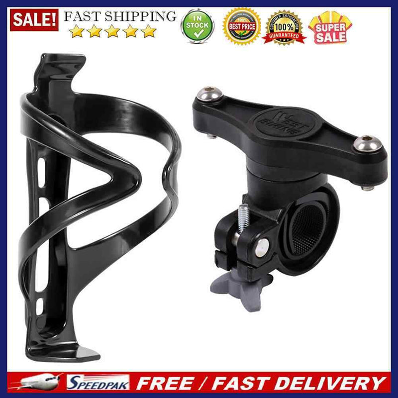 WEST BIKING Bike Bottle Cage Holder 360 Degree Rotation Bottle Cage Convert