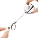 Stationery Metal Anti-Lost Clip Lanyards Badge Holder Key Ring Retractable