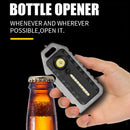 Type-C USB Rechargeable COB LED Flashlight with Whistle Camping Pocket Work Lamp
