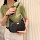 Retro Totes Bag Women Solid Small Casual Underarm Handle Handbag (Black)