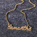 Unisex Nameplate Pendant Chain Customized Signature Necklace Gift/Samantha