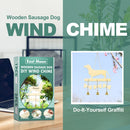 Wooden Dachshund Wind Chime Bells DIY Pendant Balcony Outdoor Yard Home Decor