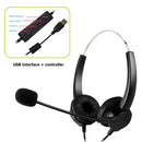 Call Center USB Wired Official Telephone Headphone Over-the-Head with Mic
