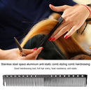 Aluminum Metal Anti-static Cutting Comb Hair Hairdressing Barbers Salon Com