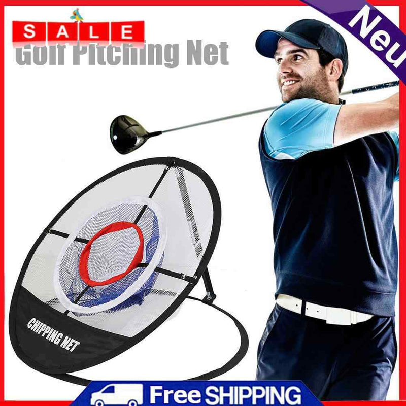 3-Layer Chipping Pitching Workout Cage Folding Golf Exercise Net with Storage