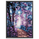 11CT Printed Full Cross Stitch Handcraft Purple Forest Artwork Wall Decor
