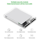 2.5 inch Transparent Hard Disk Case Type-C to SATA HDD SSD Mobile Enclosure