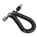 Spiral Coiled USB 2.0 A Male to Micro USB B 5Pin Adaptor Spring Cable
