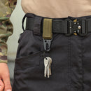 Outdoor Carabiner Keychain Nylon Hanging Webbing Buckle MOLLE Hook (Khaki) Newly