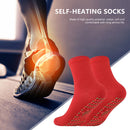 Heating Socks Mugwort Wormwood Clearing Damp Foot Warm Massage (Red)