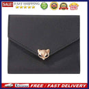 Women Retro Trifold PU Leather Card Case Pure Color Business Holder Short Wal