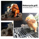 Motorcycle Chicken Grill Stainless Steel BBQ Stand Chicken Turkey Roasting Rack