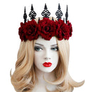 Props Wedding Garland Hair Wreath Halloween Headbands Red Rose Crown