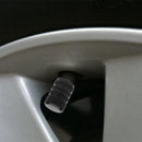 4pcs Aluminum Alloy Car Tire Wheel Tyre Caps Valve Stem Dust Covers (Black)