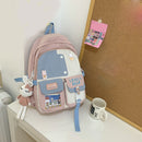 #A Backpack Preppy Style Hit Color School Students Laptop Shoulder Bookbags