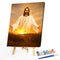 Frameless Oil Paint By Numbers Religious Jesus DIY Canvas Picture Craft