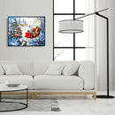Oil Painting By Numbers Kits Elk in Snow DIY Hand Painted Color Modern Drawing