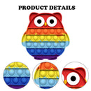 Autism Push Bubble Sensory Toys Desktop Puzzle Anti Stress Toys (Rainbow) Newly
