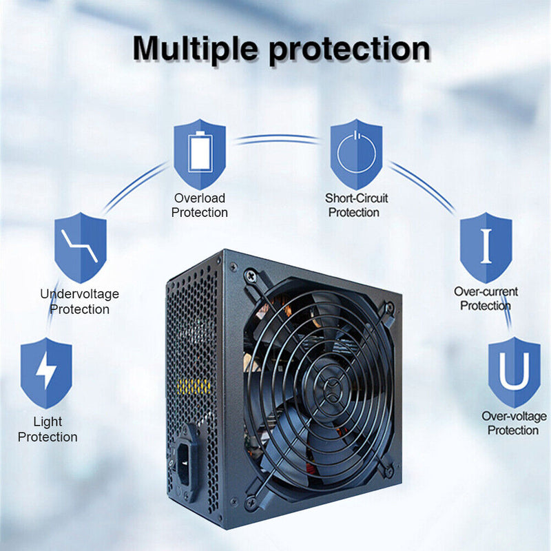 ATX 1800W Miner Power Supply with Cable Support 8 Graphics Card 220V Power