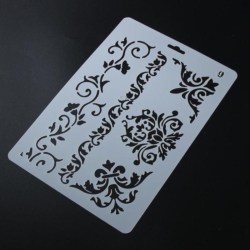 Hollow Ruler Theme Template DIY Photo Album Drawing Tool Lace Edge