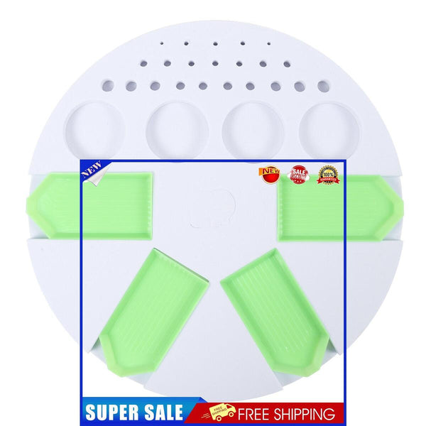 Dot Drill Tray DIY Diamond Painting Tool Plastic Storage Box Holder (White)