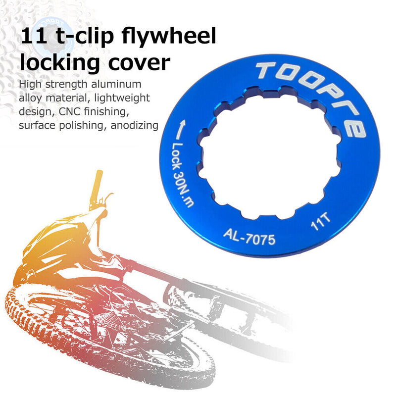 TOOPRE 11T Cassette Flywheel Lock Cover Aluminum MTB Bike Freewheel Locks Rin