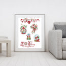Full Cross Stitch Christmas Needle Kit Cotton 2 Strands Stamped Art Home De