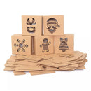 24X Christmas Gift Boxes Paper Cookie Candy Food Packaging Box Gift Package~