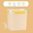 0.92-Gallon Beverage Dispenser with Spigot Leak-Proof for Fridge (Yellow) Newly