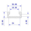 Woodworking Aluminum Slot Miter Track Jig Fixture for Router (White 400mm) Newly