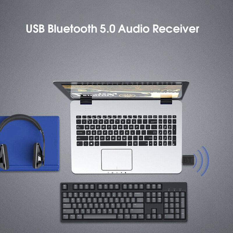 Bluetooth Compatible 5.0 Adapter Transmitter Receiver 2-in-1 for Computer PC
