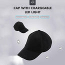 Rechargeable Cap with 5 LED Light Flashlight Night Walking Cycling Baseball Hat