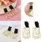 Women Girls Geometric Spiral Earrings Metal Maze Hanging Earrings Dangle Drop