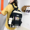 #A 4Pcs /Set Women School Backpacks Teenagers Girls Student Book Bag Satchel Moc