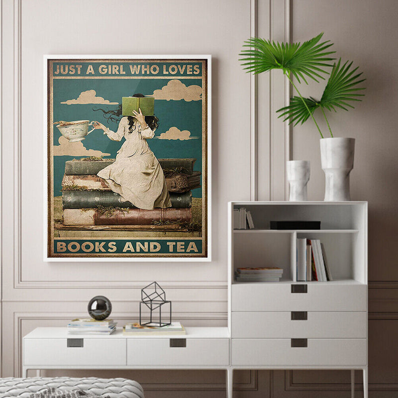 #A Retro Girl Poster Oil Paint By Numbers Kit DIY Frameless Drawing Picture fo