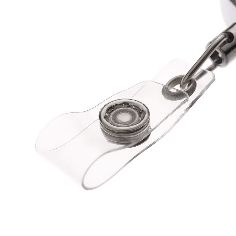 Stationery Metal Anti-Lost Clip Lanyards Badge Holder Key Ring Retractable